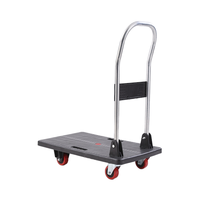 Carretilla de Plataforma Plegable de Alta Calidad, Carro de Mano Portátil Muy Económico, Carro de Empuje para Logística y Mudanzas, 150 kg