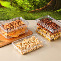 Conteneur en plastique PET empilable, multi-tailles, transparent, pour fruits frais, en-cas, bonbons, boulangerie, emballage et vente au détail
