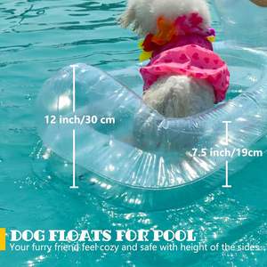 Flotador Inflable Transparente de PVC para Mascotas, Piscina para Patos, 90x50x25cm - Product Image 2