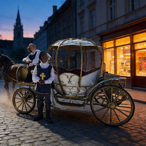 Carruaje Real sin Caballos con Luces LED, Aire Acondicionado y Sonido, Carroza de Lujo de Cuatro Ruedas para Bodas - Product Image 4