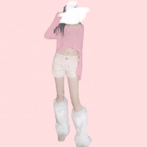 Cuscini morbidi da <span class=keywords><strong>donna</strong></span> in pelliccia pelosi scaldamuscoli pelosi per <span class=keywords><strong>gambe</strong></span> da 40CM - Product Image 5