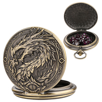 Faveurs de fête, mini jeu de dés en acrylique dans une boîte à dés de dragon cracheur de feu/grande boîte à dés de poche en métal pour les jeux de rôle de société D-N-D