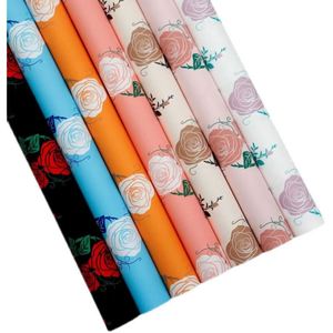 Papier cadeau écologique mat à motifs floraux pour mariages, Saint-Valentin, fête des mères, imperméable, épais, motif rose, emballage cadeau - Product Image 6