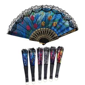 Personalizado 23cm hueco estampado en caliente Blanco/Negro costilla de plástico ventilador de publicidad estilo de moda clásica evento promocional Pascua - Product Image 3