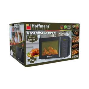 Nuevo Horno <span class=keywords><strong>Microondas</strong></span> Eléctrico Hoffmans con Grill, 25L, Pantalla Digital, 800W, Calentamiento Rápido, Menú Preestablecido para Pizza y Palomitas, 220V, Negro - Product Image 2