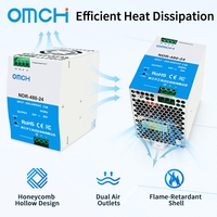 Alimentation à découpage industrielle ultra-plate OMCH NDR-480-12/24/36/48 480W pour rail DIN, entrée 12-48V 10-40A 200-240VAC 50/60Hz