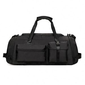 Custom Logo Foldable Polyester Ultra Large Capacity <b>Heavy</b> <b>Duty</b> Dry Wet Waterproof Front Pocket Yoga Gym Duffel Backpack - Product Image 1