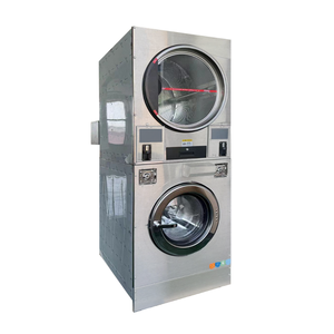 Hôtel scolaire Machine à laver à haut rendement Mécanisme de pièce de monnaie Équipement de lavage pile laveuse sécheuse blanchisserie - Product Image 5