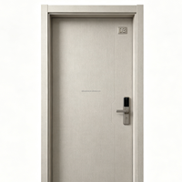 Revêtement de porte en film PVC à base de MDF, substrat semi-finie pour porte d'entrée d'appartement, projet commercial