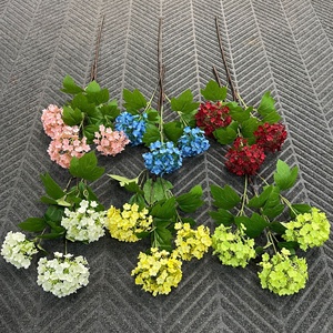 LO-1144 Tallos de Flores de Seda Verde al por Mayor, Hortensias, Rosas y Dianthus Artificiales para Jarrones Minimalistas y Decoración del Hogar Wabi Sabi - Product Image 6