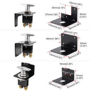 <span class=keywords><strong>Coupe</strong></span>-<span class=keywords><strong>circuit</strong></span> de <span class=keywords><strong>batterie</strong></span> 12V robuste, disjoncteur, isolateur, interrupteur de coupure de <span class=keywords><strong>batterie</strong></span> avec trou de serrure pour accessoires de camping-car - Product Image 2