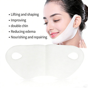 Miếng dán nâng cằm hai mặt bằng vải sợi nhỏ siêu mịn Y208, chất liệu cotton, hình chữ V, có móc tai, không dệt, dạng giấy - Product Image 2