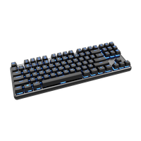 Keyboard mekanik 87 tombol, tata letak nirkabel 75% tata letak saklar biru RGB Backlit ABS Keycaps logam Keyboard Gaming untuk Gamer