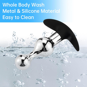 Dongkai Metall Hybrid Perlen-Analplug Butt Plug Tragbarer Anus-Vaginal-Stimulator für Männer und Frauen Masturbation Outdoor Fetisch Sexspielzeug - Product Image 4