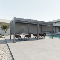 Pergola pliante motorisée d'extérieur en aluminium avec système de toit rétractable pour hôtels, restaurants et projets