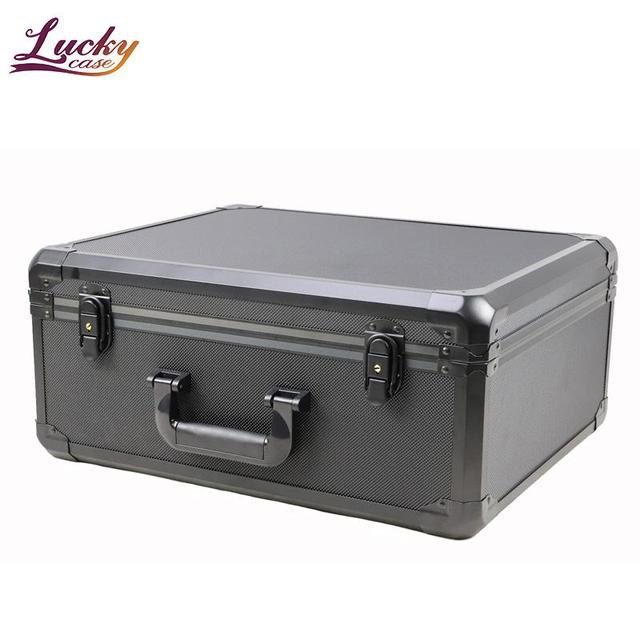 Customized Aluminum Hard Case Aluminum Carrying Storage case Black Professional Aluminum Tool Case