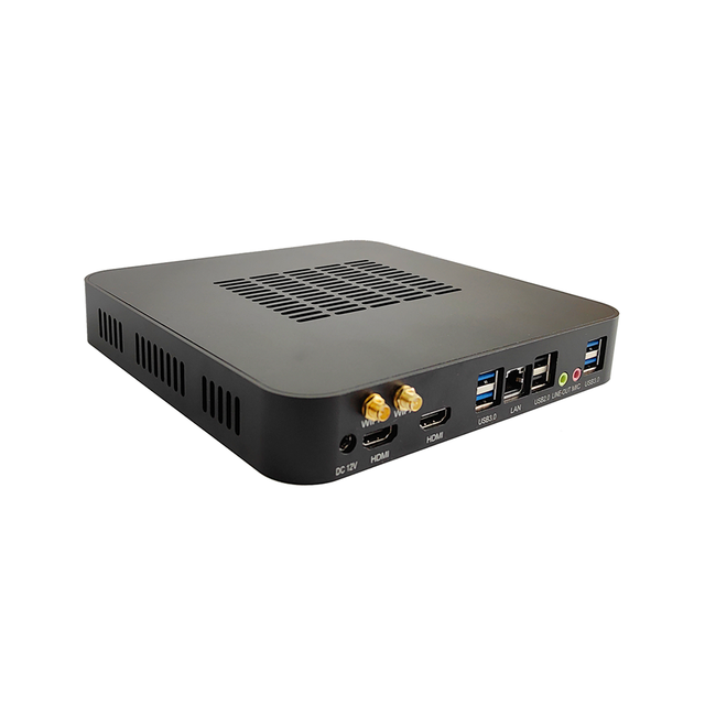 HD4008-QM7000 Mini PC Intel 7th Gen Kaby Lake I3 I5 I7 Dual HDMI 4K Optional Dual LAN Dual DDR4 Max 32GB 12V/19V Power