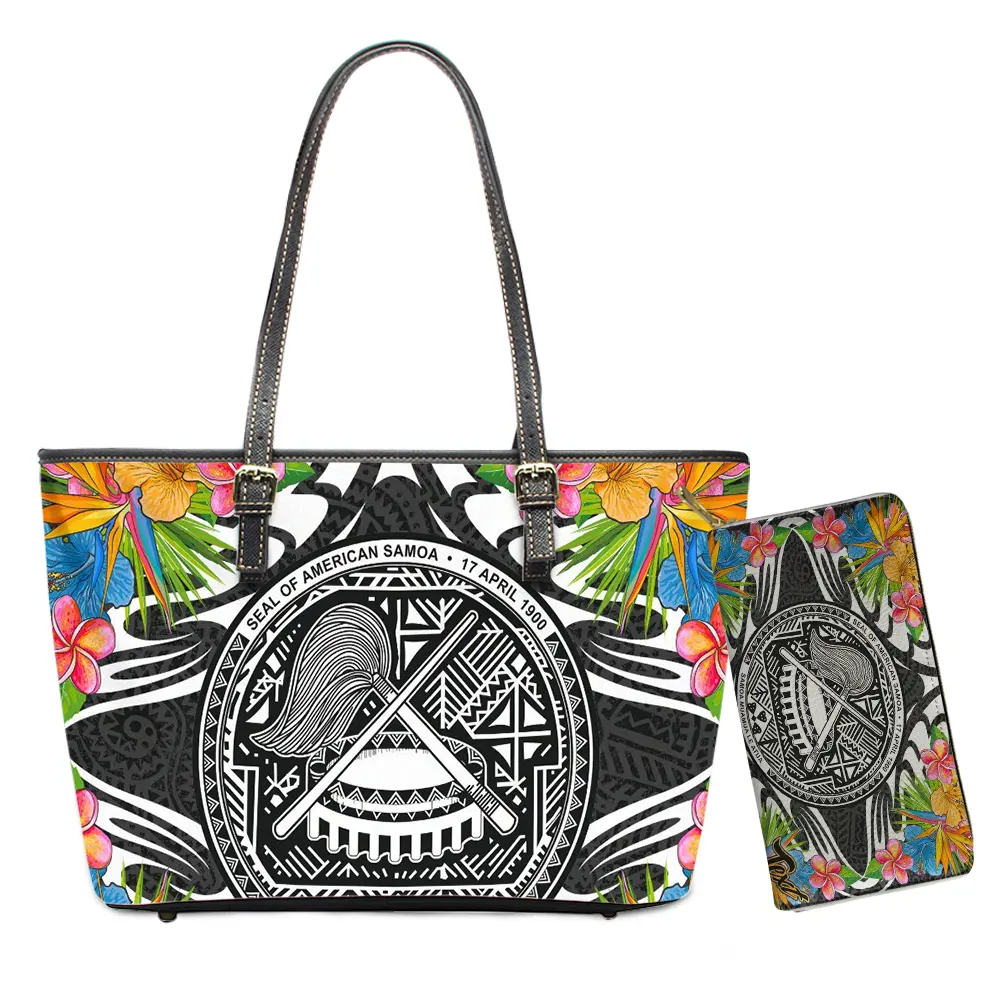 2022 Online Shopping Handbags Luxury Ladies Tote Bag Custom Logo Purse and Handbags Wholesale Designer Samoa Tonga Print 1pc MOQ