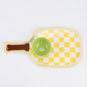Cuenco de cerámica Pickleball personalizado para servir-Diseño deportivo caprichoso para decoración de buffet de fiesta y <span class=keywords><strong>restaurante</strong></span> - Product Image 6
