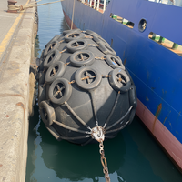 Fender pneumatique avec pneus pour usage portuaire maritime