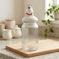 Bocaux en verre modernes pour l'organisation des aliments dans la cuisine avec couvercles en céramique, idéaux pour les cadeaux