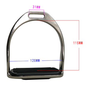 Ekay Iron <span class=keywords><strong>Horse</strong></span> <span class=keywords><strong>Stirrup</strong></span> Dengan Lapisan Nikel. Dengan Bantalan Karet Hitam. Peralatan Berkuda. Produk Berkuda. ST2112 - Product Image 4