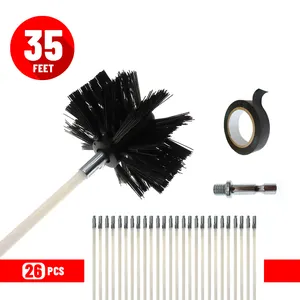 26pcs Long Fire Refrigerator Coil Dryer Lint Vent Trap Cleaner Kit Brushes Extend to 35 FEET