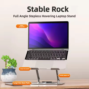 Soporte para Portátil de Acero al Carbono Totalmente Metálico y Duradero con Rotación de 360 Grados, Soporte Plegable para Teléfono Móvil para Escritorio y Cama - Product Image 5