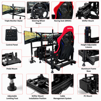 Plateforme de mouvement 4DOF pour simulateur de course automobile, profil en aluminium, support triple écran, jeu libre, monnayeur, version anglaise