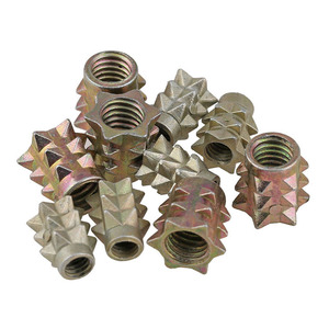 M4-M8 Kẽm hợp kim mạ kẽm loại một đồ nội thất gỗ Gai chèn hạt mà không có cổ áo - Product Image 1