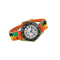 Montre pour enfants Dinosaure Football Dessin Animé pour Garçons Filles Boîtier en Alliage 10mm Résistante à l'Eau Affichage de l'Heure Uniquement Montre à Quartz en Silicone