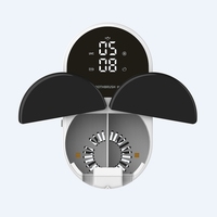 Porte-brosse à dents mural UVC sans perçage avec horloge et ventilateur