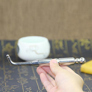 Pluma de acupuntura de acero inoxidable de alta calidad al por mayor portátil de doble cara para aliviar la tensión muscular facial - Product Image 4