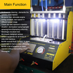 CT200 OEM çin fabrika özelleştirmek bmw benz ultrasonik 6 silindir temiz elektronik araç araba motosiklet için yakıt enjektörü test cihazı - Product Image 5