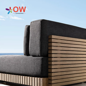 Sofá jardim teca Jardim madeira Waterproof Fire Pitoutdoor Sofa Sets Hotel Outdoor Teca Pátio Sofá Outdoor Furniture Set - Product Image 4