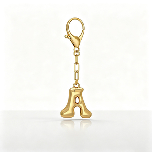 Porte-clés en alliage de zinc avec lettres alphabet en relief, 26 pièces, breloque tendance pour sac, en stock, livraison rapide - Product Image 4
