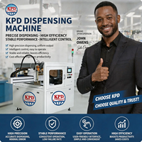 Máquina dispensadora de pegamento de resina epoxi de PU de doble componente y 3 ejes para mezcla, envasado y llenado, para fabricación de etiquetas, insignias, LED y PCB con mezcla dinámica