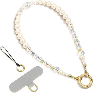 Dragonne de téléphone perlée faite à la main, chaîne de téléphone portable tendance en cristal et perles, dragonne universelle pour poignet, porte-clés pour <span class=keywords><strong>iPhone</strong></span>, Google, sac, <span class=keywords><strong>bijoux</strong></span> - Product Image 5