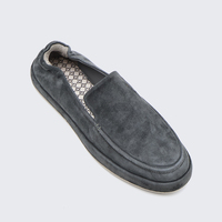 Chaussures de luxe en daim fabriquées par LANCI Footwear Manufacturing, chaussures personnalisées avec logo, design tendance, baskets.