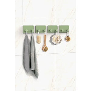 Modern Adhesive Wall <b>Hooks</b> 4 Pack For <b>Bathroom</b> Kitchen <b>Towel</b> Organizer Easy Install Traceless Tape Mounting - Product Image 1