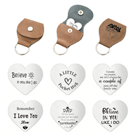 Porte-clés Cœur Gravé en Cuir PU avec Citation Personnalisée au Laser pour la Saint-Valentin – Cadeau Romantique