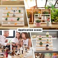 Présentoir acrylique en bois à 5 niveaux personnalisé, présentoirs transparents pour collection