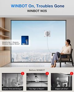 Robot nettoyeur de vitres ECOVACS WINBOT W2S OMNI avec pulvérisation ultrasonique et protection en 3 étapes pour la maison, le bureau, l'hôtel, les vitres - Product Image 2
