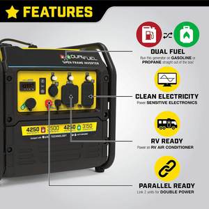 1200W to 5000W 4 Stroke Power <b>Generators</b> Duel 60Hz Frequency Home Gasoline Gasoline <b>Generator</b> - Product Image 4