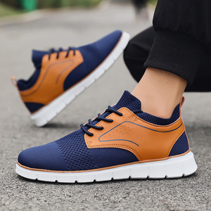 Chaussures de sport décontractées pour hommes, style britannique, en maille respirante, légères, anti-choc, grande taille, nouvelle collection été 2025, pour le marché international - Product Image 4