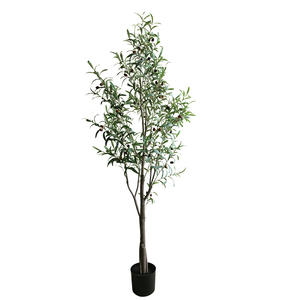 Vente en gros d'arbres artificiels en plastique pour la décoration de bureaux, magasins, maisons, oliviers artificiels d'intérieur - Product Image 6