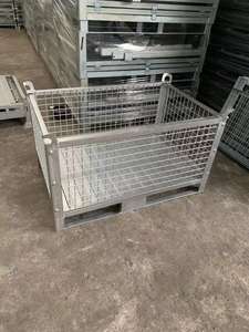 공간 효율적인 접이식 디자인 아연 도금 코팅 대형 금속 보관 케이지 - Product Image 6