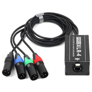 Caja Divisora <span class=keywords><strong>XLR</strong></span> de 3 Pines, Cable de Conexión a RJ45 Ethercon, Terminador <span class=keywords><strong>XLR</strong></span>/DMX/AES de 4 Canales, Adaptador Ethernet a <span class=keywords><strong>XLR</strong></span> - Product Image 2