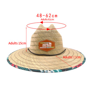 Sombrero de Paja de Alta Calidad con Logotipo Personalizado para el Verano 2026, Sombrero de Playa para Salvavidas, con Estampado de Pesca, para Surf y Playa - Product Image 1