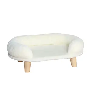 PiCiPaw-Tabouret de luxe pour chat, canapé-lit, canapés et chaises pour chien, lit surélevé pour animaux de compagnie avec pieds en bois robustes